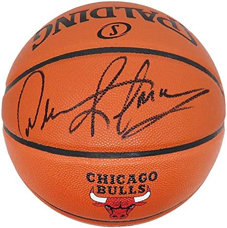 Dennis Rodman İmzalı Spalding Chicago Bulls Logo Oyun Serisi Çoğaltma NBA Basketbol İmzalı Basketbollar