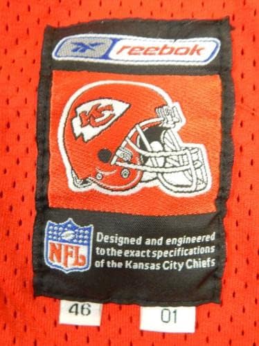 2001 Kansas City Chiefs 70 Oyunu Yayınlandı Kırmızı Forma DP17397-İmzasız NFL Oyunu Kullanılmış Formalar
