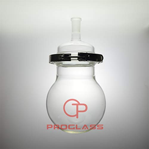 PROGLASS Laboratuvar Ayrı Reaktör yuvarlak tabanlı bir şişeye ile Kolay Açık kelepçe Tek Boyun (2000 ml)