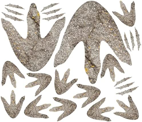 68 Adet Dinozor Ayak İzleri Duvar Çıkartmaları Kabuğu ve Sopa Dinozor Parçaları Dekor Vinil Dinozor Ayak İzi Zemin Çıkartmaları