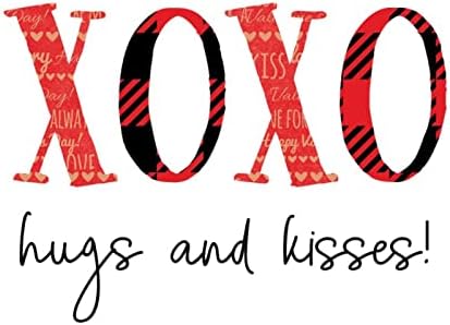 Buffalo Ekose Leopar XOXO Duvar Vinil Çıkartması Sevgililer XOXO Hug & Öpücük Kreş Çıkarılabilir Duvar Dekor Aşk Tatil Sevgililer