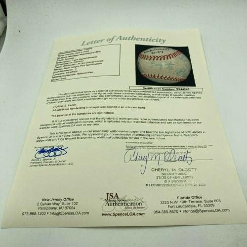 1984 Michigan Wolverines Takımı İmzaladı Kolej Dünya Serisi Oyunu Beyzbol JSA COA İmzalı Kolej Beyzbol Topları