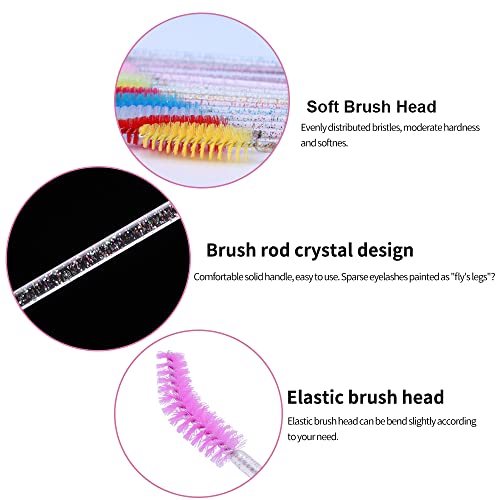 Kirpik Fırçası, YİTOU Tek Kullanımlık Makyaj Fırçalar Maskara Fırçalar Göz Lashes Fırça Kristal Değneklerini Aplikatör Kitleri