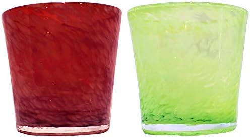 Tida Kobo Kaya Gözlükleri (Kırmızı, Yeşil), φ3, 3 inç (8,5 cm), Bulut, 2'li Paket
