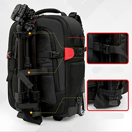 LLAMN Arabası Kamera Çantası Su Geçirmez Profesyonel DSLR Kamera Bavul Çanta Video Fotoğraf Dijital Sırt Çantası (Renk: Gösterildiği