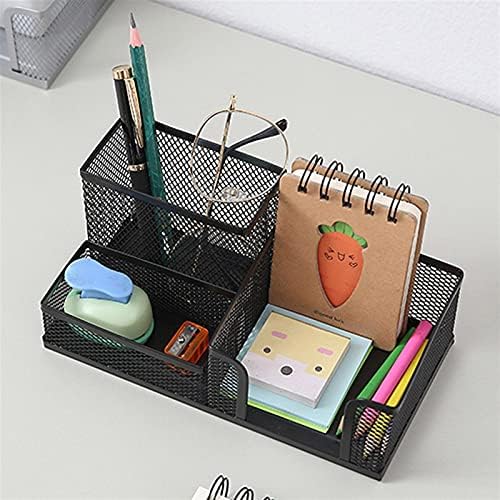 ZSFBIAO Metal masaüstü kalem Tutucu Ofis saklama kutusu Kalem Masası Örgü Organizatör, Ofis Malzemeleri masa düzenleyici