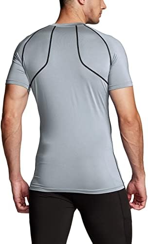 ATHLİO 1 veya 3 Paket erkek Serin Kuru Kısa Kollu Sıkıştırma Gömlek, Spor Taban Katmanı T-Shirt Tops, Atletik Egzersiz Gömlek