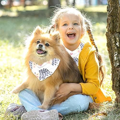 2 Paket Köpek Bandana Kirpi Kalp Kız Erkek Pet Önlükler Köpek Eşarp Fular Yıkanabilir Bandanalar Aksesuarları Küçük Orta