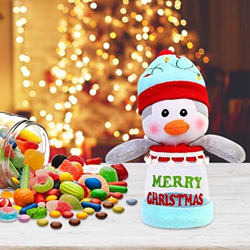 Şeker kavanozu Noel Şeker Noel şeker kavanozu depolama şişesi Plastik Noel Partisi Süslemeleri Noel şeker kabı Hediyeler