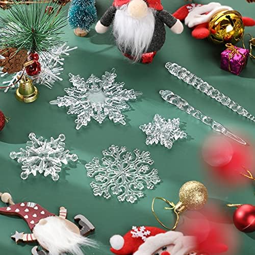 29 Parça Kristal Saçağı Süsler Vintage Noel Süsler Noel Ağacı Süsleri Kış Noel Süslemeleri Noel Açık Kapalı Süslemeleri için