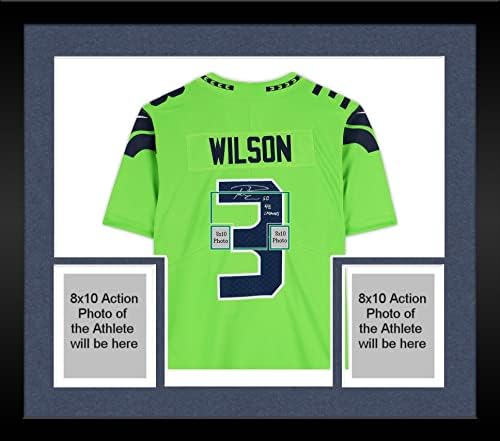 Çerçeveli Russell Wilson Seattle Seahawks İmzalı Yeşil Nike Limited Forması SB 48 Champs Yazılı-İmzalı NFL Formaları