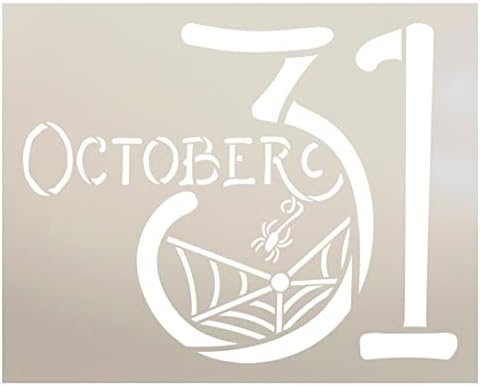 StudioR12 tarafından Cadılar Bayramı Örümcek Şablonuyla 31 Ekim - Beden Seç-ABD Yapımı-El Sanatları DIY Çiftlik Evi Sonbahar
