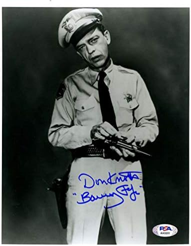 Don Knotts PSA DNA Coa İmzalı Barney Fife 8x10 Fotoğraf İmzası