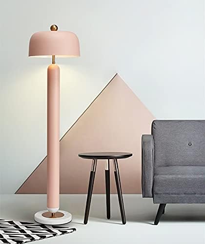 LLLY İskandinav Pembe ve Yeşil Sıcak Renk Modern zemin lambası Metal E27 Standı Lambası Oturma Odası için Büyük Ev (Renk:
