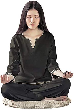 KSUA Bayan Zen Meditasyon Takım Elbise Tai Chi Üniforma Çin Kung Fu Giyim Pamuk Dövüş Sanatları Takım Elbise