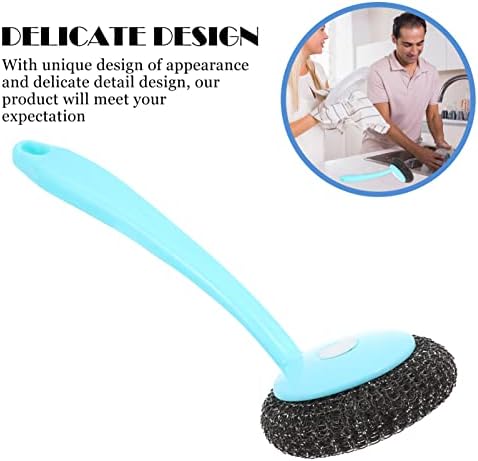 Angoily Süngerleri Bulaşık Scrubber Ovma Pedleri Fırça: 1 Set Yemekleri Yıkama Fırçası ile 8 Çelik Tel Temizleme Araçları