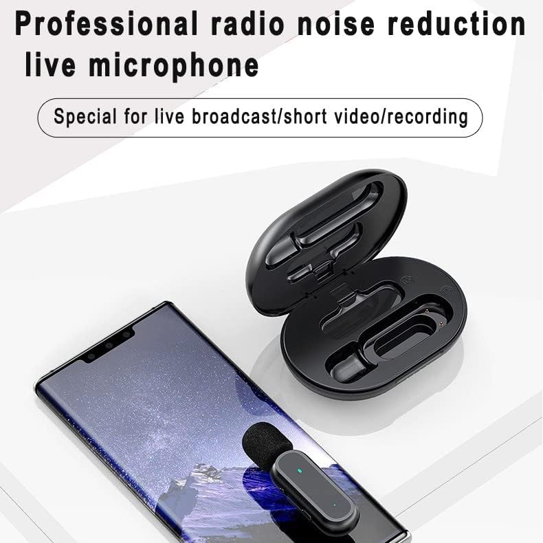 Kablosuz Yaka Mikrofonu Profesyonel Ses Video Kayıt Mikrofon iPhone Android için Canlı Vlog (Tip C, 2 in 1)