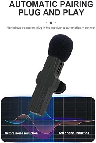 Kablosuz Yaka Mikrofonu Profesyonel Ses Video Kayıt Mikrofon iPhone Android için Canlı Vlog (iPhone için)