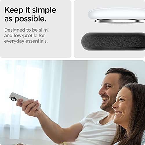 Spigen Silikon Fit [2 Paket] Apple AirTag Kılıf Kapak için Tasarlanmış AirTag Tutucu Silikon üzerine Yapışkanlı Etiket ile