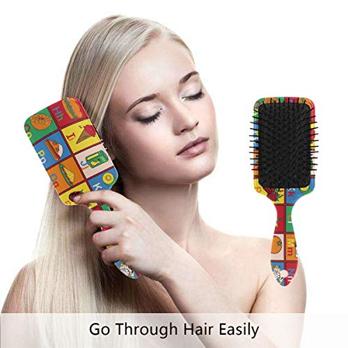Vıpsk Hava yastığı Saç Fırçası, Plastik Renkli ABC Harfleri Haritayı Bilir, Kuru ve ıslak saçlar için uygun iyi masaj ve