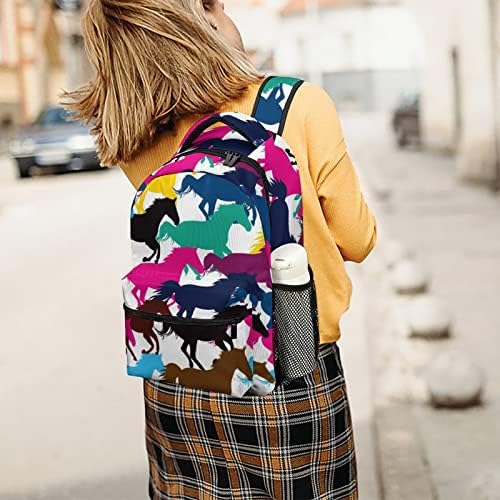 Renkli At seyahat sırt çantaları Moda omuzdan askili çanta Hafif Çok Cep Sırt Çantası Okul Çalışması için Alışveriş