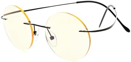 Eyekepper Titanyum Çerçevesiz Turuncu Renkli Lensler Bilgisayar okuma gözlüğü Okuyucular Erkekler Kadınlar