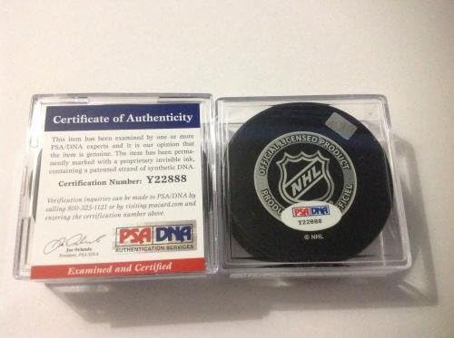 Ulf Samuelsson İmzalı 91-92 Stanley Kupası Penguenler Diski PSA DNA COA İmzalı b İmzalı NHL Diskleri