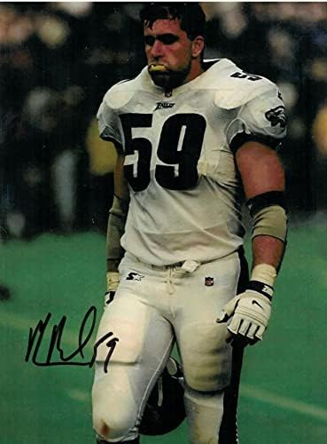 Mike Mamula Philadelphia Eagles İmzalı 8x10 Fotoğraf İmzalı - İmzalı NFL Fotoğrafları