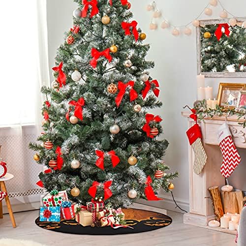 xıgua Cadılar Bayramı Noel Ağacı Mat Kabak Kafatası Cadı Büyük Noel Ağacı Standı Mat Noel Ağacı Etek Noel Tatil Ev Partisi