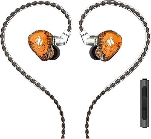 HİDİZS MS1-Gökkuşağı Kulak İçi Kulaklıklar, Ayrılabilir Kablo 2pin 0.78 mm ile Yüksek Çözünürlüklü IEMs Kulaklıklar, Android