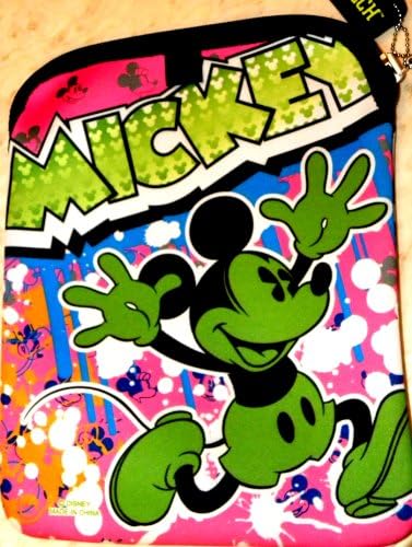 Disney World WDW Parkları Özel Otantik D-tech Mickey Mouse Tablet 8 X 10 Yastıklı Kılıf Kol İpad Kafaları Mickey Neon Sıçrama