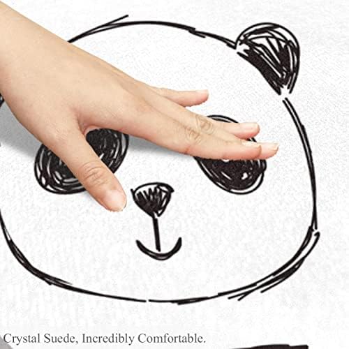 LLNSUPPLY Çocuklar Halı 5 Ft Büyük Yuvarlak Alan Kilim Kız Erkek Bebek-Siyah Beyaz Panda, ev Dekor Katlanabilir çocuk oyun