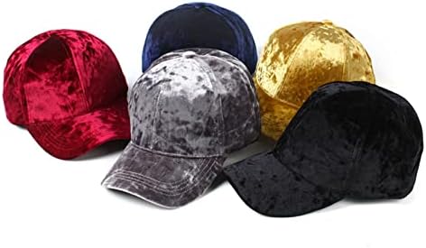 Moda beyzbol şapkası Kadın Yaz Rahat Katı Kadife beyzbol şapkası s Ayarlanabilir Şapka Siperliği Kapaklar