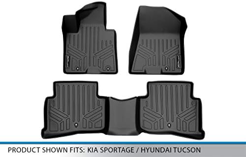 MAXLİNER Özel Fit Paspaslar 2 Satır Astar Seti Siyah ile Uyumlu 2017-2022 Kia Sportage / 2019-2021 Hyundai Tucson