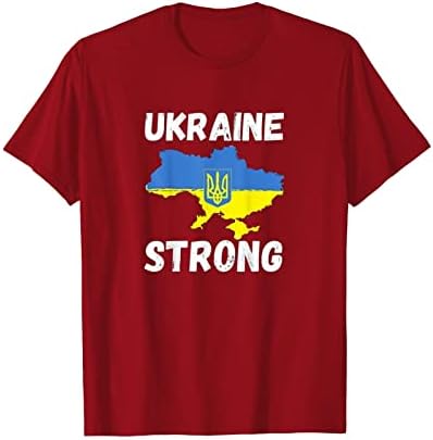 Yetişkin Ukrayna Bluz Moda Kısa Kollu I Standı Ukrayna Baskı O Boyun Desteği Ukrayna Üstleri T-Shirt