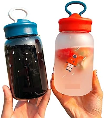MKDSU İki paket su bardağı taşınabilir ev ofis malzemeleri sevimli çift açık spor su Bardağı (Renk: A)
