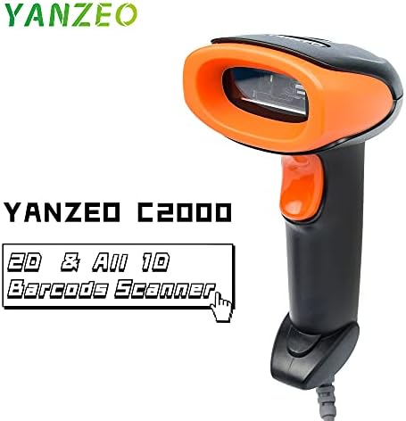 Yanzeo 2D Barkod Tarayıcı USB Kablolu El Yüksek Hızlı QR Kod Okuyucu Windows/Mac Kare POS Sistemi için uyumlu PC ve Telefon