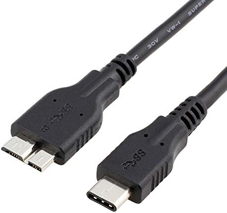 QCEs USB C-USB 3.0 Mikro B Kablosu, USB-C 3.1 Gen 2 Şarj Kablosu 3.3 Ft Harici Sabit Disk Kablosu MacBook Pro/Air 2019/2018