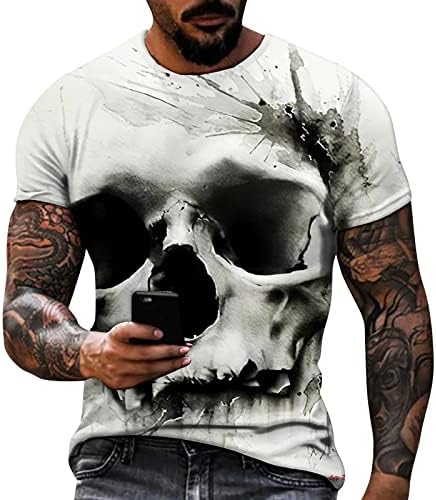 Yaz Erkek Elbise Gömlek Erkek T Shirt 3D Grafik Kısa Kollu Tees Komik Baskılı Yaz Üstleri T Shirt