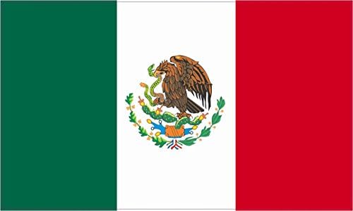 StickerTalk Meksika Bayrağı Vinil yapışkan, 5 inç x 3 inç