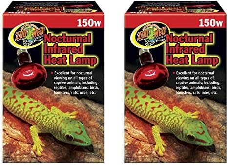 Zoo Med (2'li Paket) Kırmızı Kızılötesi ısı lambası, 150 Watt
