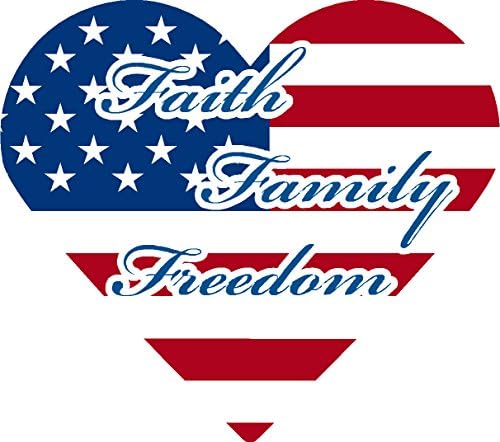 Kalp İnanç Aile Özgürlüğü, Çıkartma Yapıyorum™, Tampon Çıkartması 3,5 X 4, Vinil Çıkartma Çıkartması