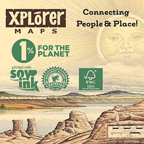 Xplorer Haritaları Büyük Kanyon Milli Parkı Haritası Kulplu Kanvas Tote Çanta, Kumaş Bakkal Alışveriş Çantası, Yeniden Kullanılabilir