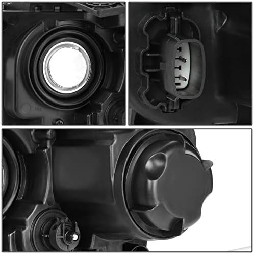 Oto Hanedanı Çift LED DRL Projektör Far Lambaları Jeep Grand Cherokee 2014- ile Uyumlu, sürücü ve Yolcu Tarafı, siyah