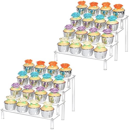 YestBuy sergileme rafı Kek Standı - Raf Cupcake Standı-Çok Fonksiyonlu ve Dayanıklı Akrilik Standı - montaj donanımı Dahil-Tatlılar