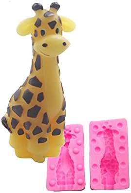 MAWADON 3D Zürafa Zanaat Hayvan Silikon Mum Kalıpları Sabun Kalıp Zürafa El Yapımı Balmumu Reçine Kalıpları