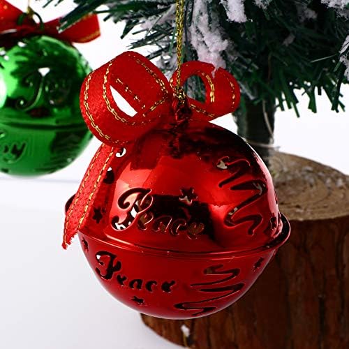 NUOBESTY Noel Bells Süsler Jingle Bell ile Şerit Yay Zanaat Bells Asılı Noel Ağacı Süsleri Süsleme Kapılar için Noel Tatili