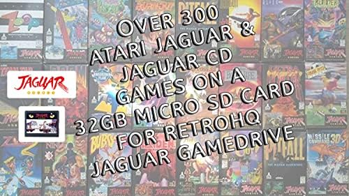 Oyun Sürücüsü 32GB Micro SD Kart-300 + Atari Jaguar ve Jaguar CD Oyunları-Tak ve Çalıştır Önceden Yapılandırılmış ve Önceden