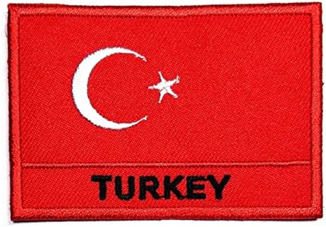 Kleenplus 2 adet. 1. 7X2. 6 İNÇ. Türkiye Bayrağı Yamalar Bayrak Ülke Yama DIY Kostüm Amblemi Üniforma Taktik Askeri Bayrak