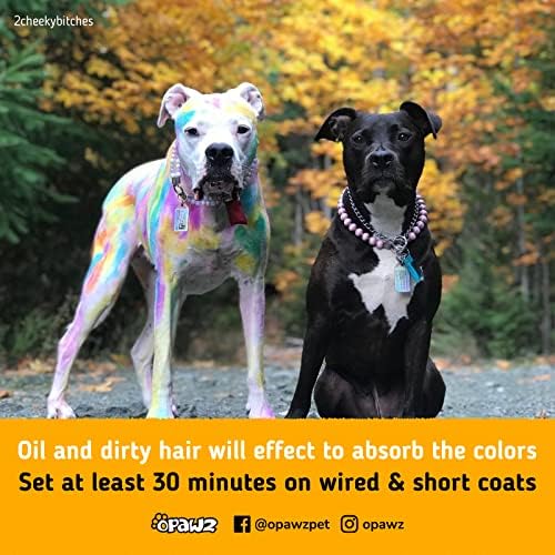 OPAWZ Yarı Kalıcı Köpek Saç Boyası, Gıda Sınıfı Pigment Köpek Boyası, Köpekler, Kediler ve Tüm Evcil Hayvanlar için Toksik